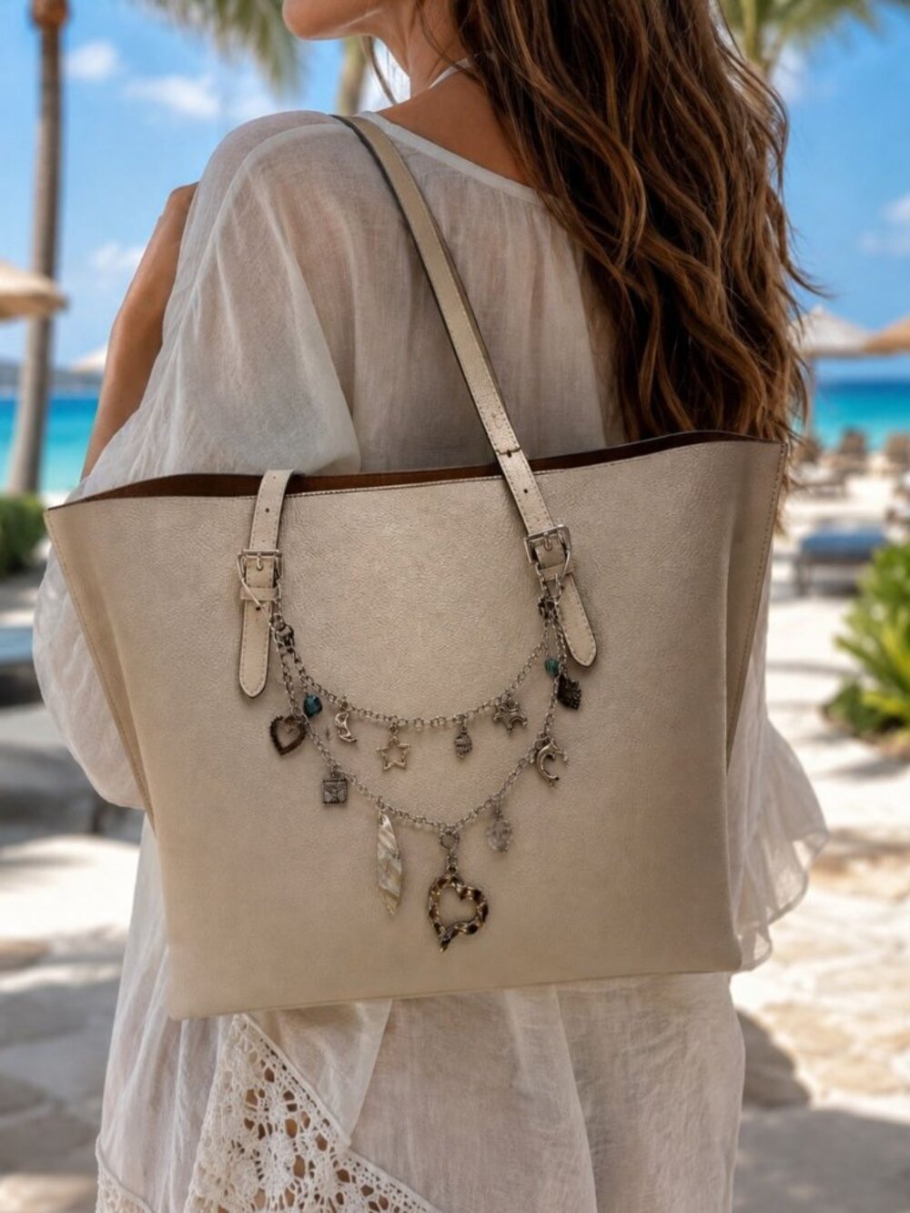 Upcycled Handmade Vintage Convertible Charm Chain Bag Charm Pant Necklace Whimsy